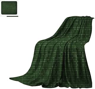 Forest Green Throw Blanket Spotty Pattern with Symmetric ...