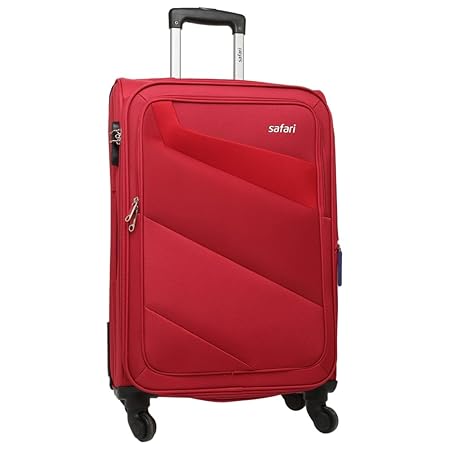 Safari Polyester 64 cms Red Softsided Suitcase (Korrekt)