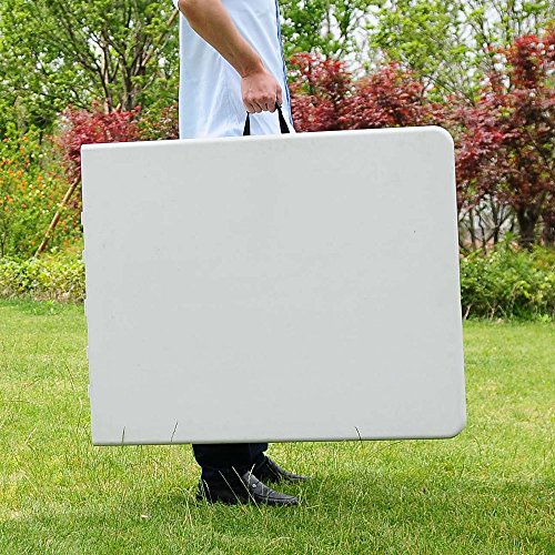 Soogo 6' Folding Table Portable Plastic Indoor Outdoor Picnic Party Dining Camping Table - Thumbnail 5