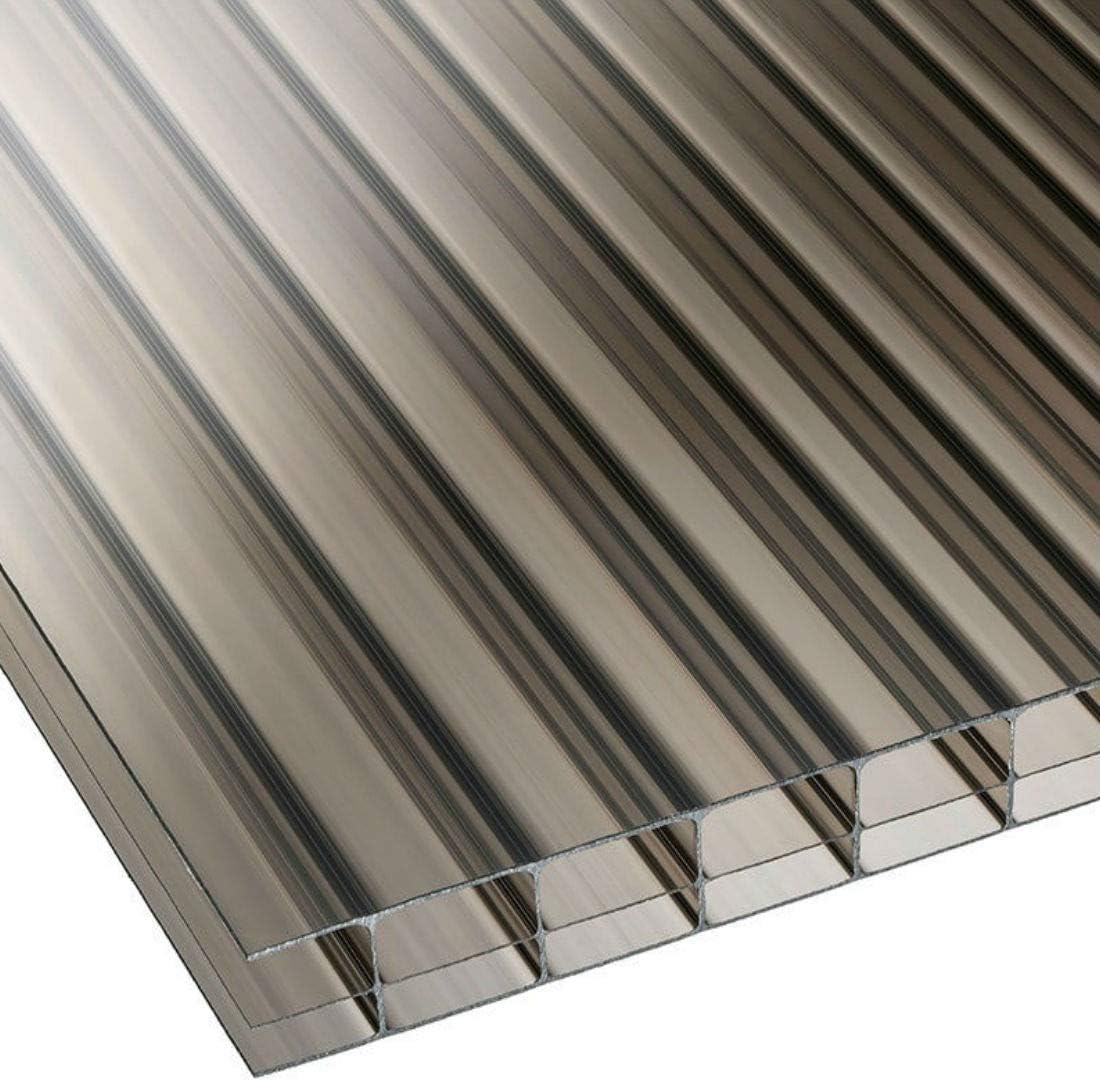 Ariel Corotherm Bronze 16mm Polycarbonate Roofing Sheet Lean-to Roof Carports 2.5m x 1050mm