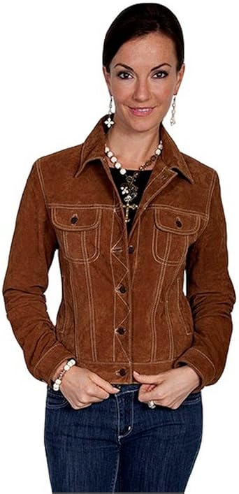 suede jean jacket womens