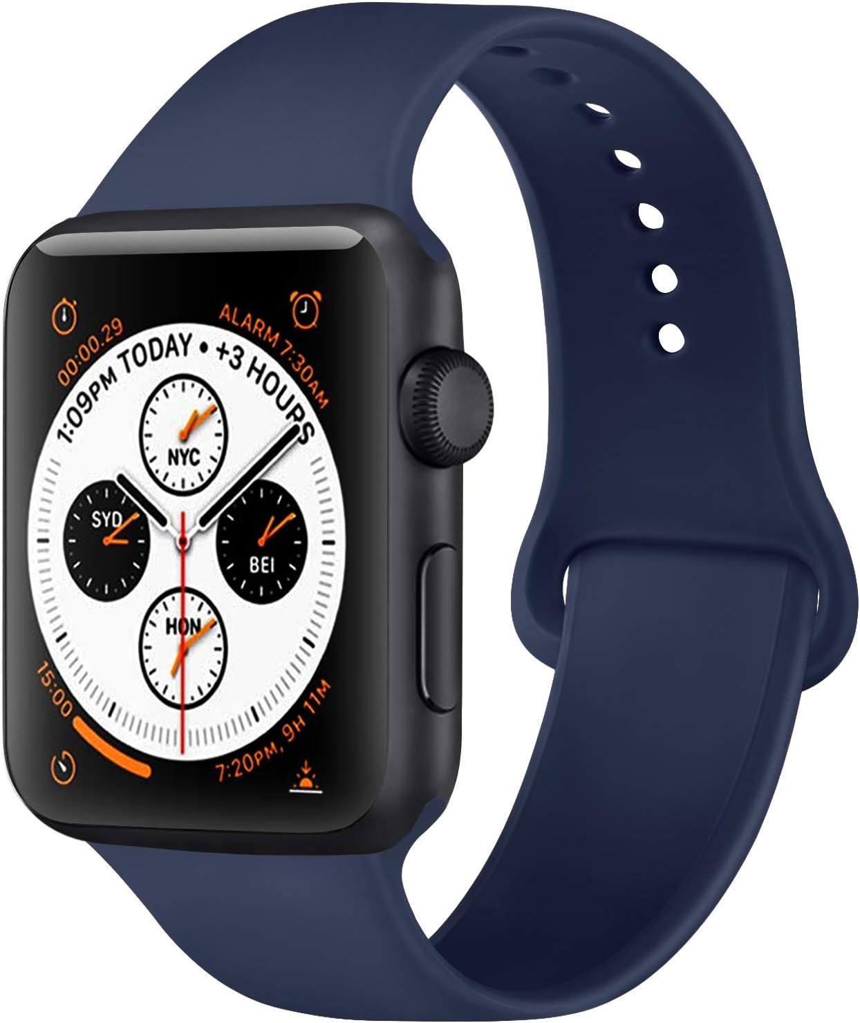 ATUP Strap Compatible with for iWatch Series 6/5/4/3/2/1 Strap 38mm 42mm 40mm 44mm, Soft Silicone Replacement Straps Compatible with for iWatch Series 6,5, 4, 3, 2, 1