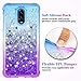 Ruky for OnePlus 6T Case, Gradient Quicksand Series Glitter Flowing Liquid Floating Soft TPU Bumper Cushion Reinforced Corners Protective Women Girls Cute Case for OnePlus 6T (Blue Purple)