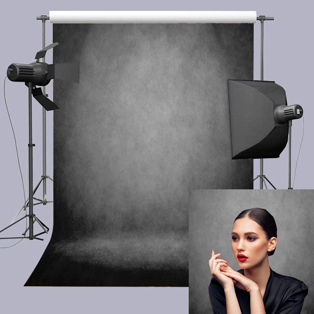 INRUI Retro Abstract Grey Portrait Photography Background Professional Photography Photo Studio Props Backdrop (6x8FT)