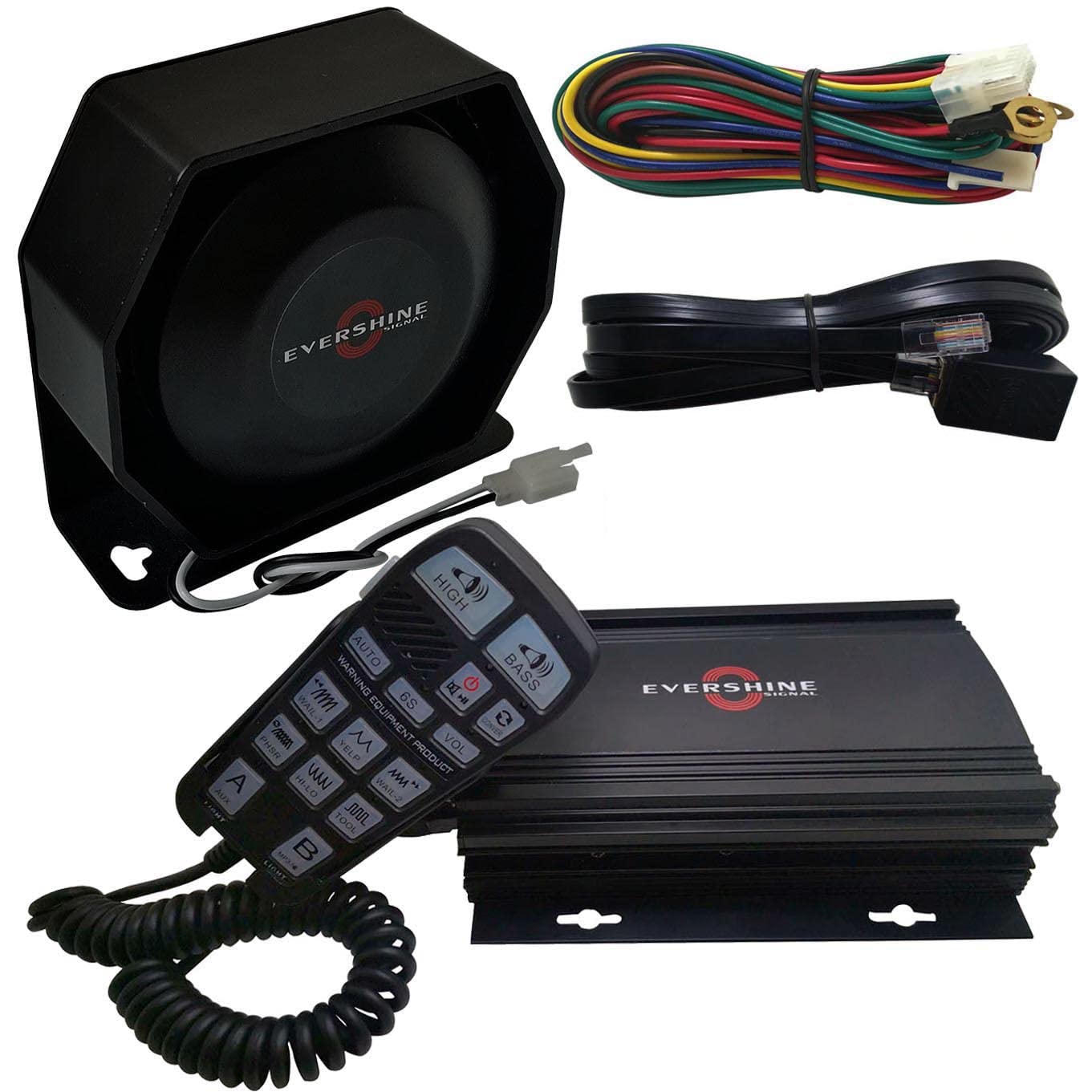Mua 12/24V 100W All-in-One Police Siren and Speaker Kit with Multi ...