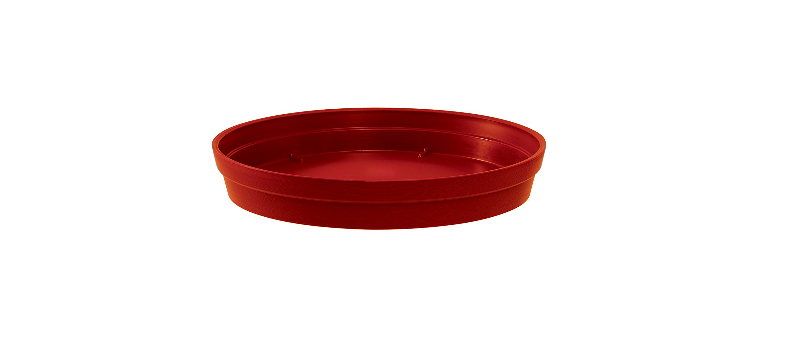 EDA Plastiques Toscane Saucer Diameter 18.5 cm, Tuscan Red, Ruby, 18,5x18,5x3,6 cm 13616 R. RU SX6