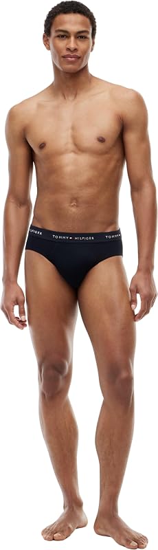 Calzoncillos Hip Briefs Pack de 3 Hombre con Logotipo en la Cintura, Multicolor (Des Sky/Primary Red/White), M
