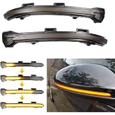 csslyzl MK7 GTI Sequential Turn Signal Side Mirror Indicator Light | Compatible with VW Golf MK7 7.5 VII GTI R GTD TSI Jetta MK7 GLI, Dynamic LED Side Marker Blinker Lamp, Smoked Lens, 2Pcs