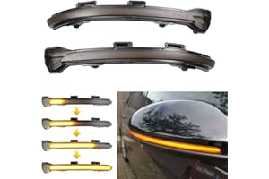 csslyzl Dynamic LED Turn Signal Light Sequential Side Mirror Marker Indicator Blinker Lamp Compatible With VW Golf MK7 7.5 VII GTI R GTD TSI 2015+
