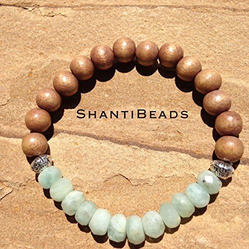 Cebu Brown Beads, Amazonite Rondelles