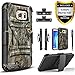 Circlemalls Compatible for Samsung Galaxy S6 Phone Case, [Not Fit S6 Edge/ S6 Active] with [Premium HD Screen Protector Included], Armor Heavy Duty Kickstand Cover with Belt Clip Holster - Camo