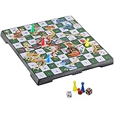 KOKOSUN Snakes and Ladders Board Game Set, Magnetic Folding Travel Game, Family Fun Toys/Gift for Kids