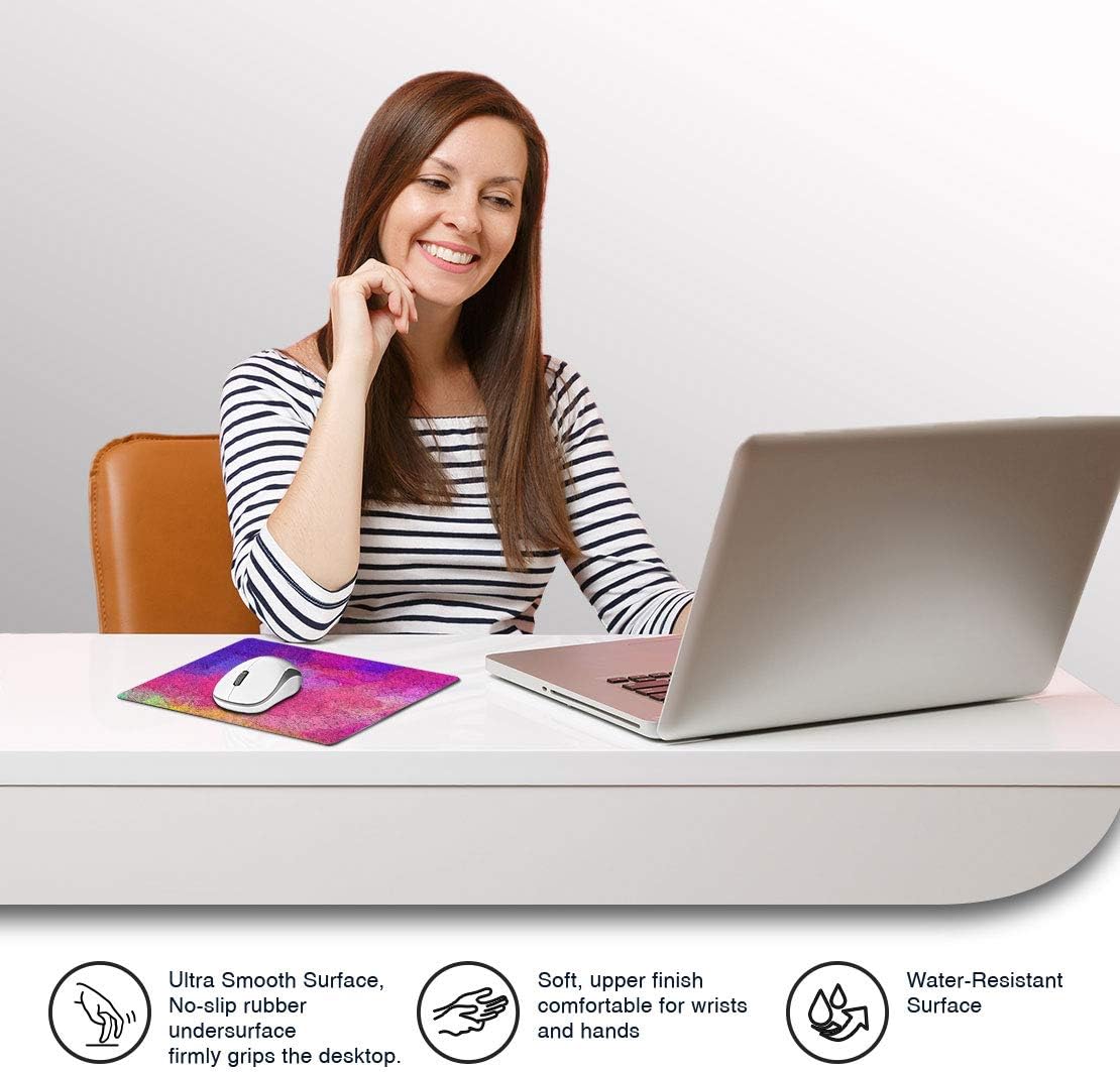 Watercolour Painting Pink Purple Mouse Mat Pad Computer PC Laptop Gaming Office Home Desk Accessory Gadget 12446 - Image 4