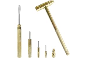 LASUND 6 in 1 Small Hammer Screwdriver Tool, Multitool Mini Hammer for Women(Gold)