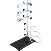 QWORK Laboratory Grade Metalware Set, Lab Support Stand Set with Iron Clamp Holder, Flask Clamp, and Condenser Stand