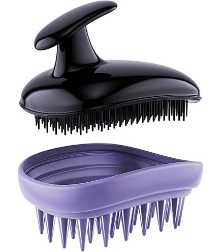 Amazon.com: Vanity Planet Scalp Massaging Shampoo Brush - Groove Blue/Grey  - Handheld Vibrating Massager