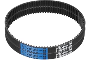 uxcell 2pcs HTD-5M Rubber Timing Belt 89 Teeth, 445mm Pitch Length x 15mm Width x 3.6mm Height, Closed Loop Pulley Timing Bel