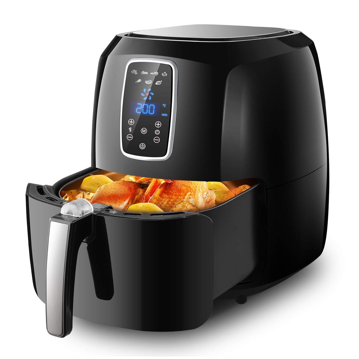 Maxkon Air Fryer with 7L Large Capacity, 1800W OilLess Oven Cooker