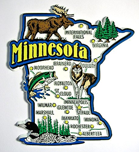 Minnesota Jumbo State Map Fridge Magnet