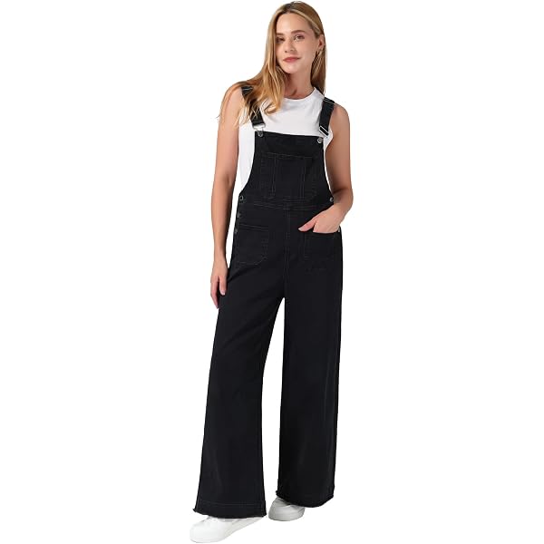 Overol Casual De Algodón Y Lino Para Mujer, Con Peto, De Pierna Ancha, Holgado, Con Bolsillos
