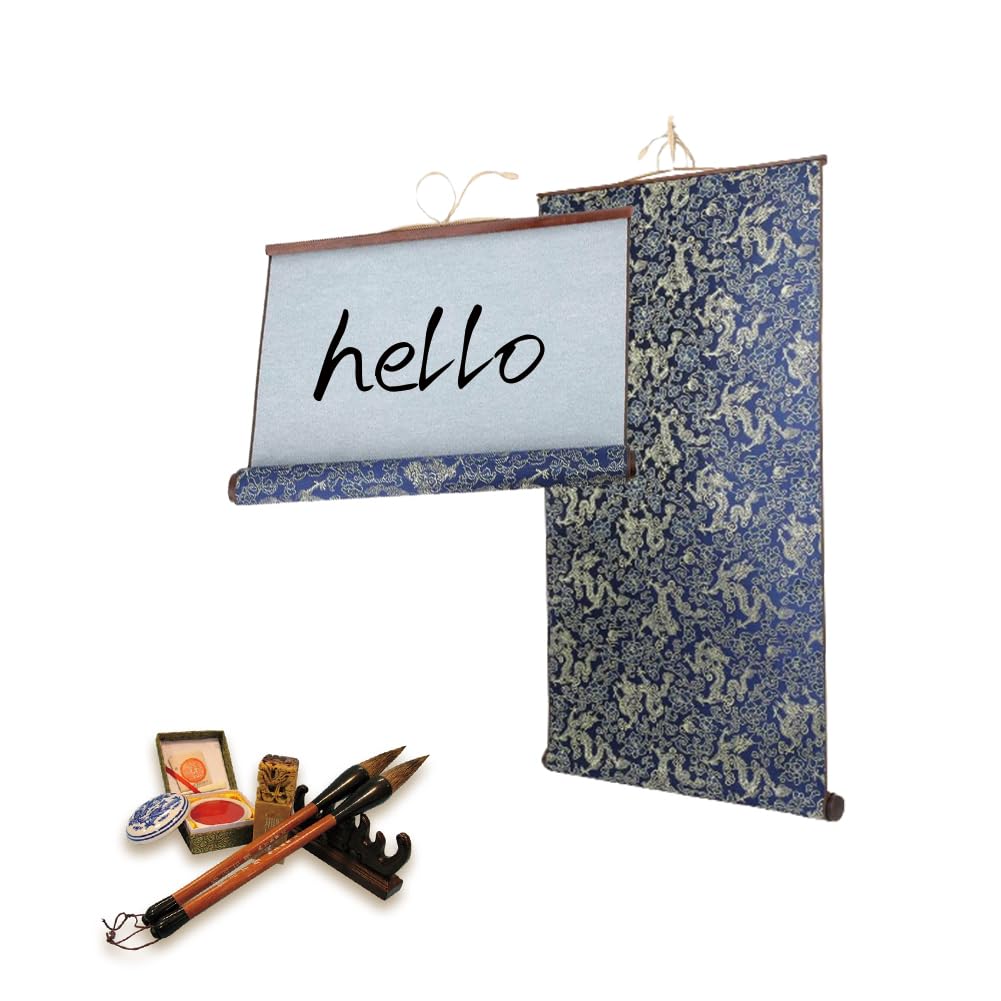 Leopacat Chinese Water Writing Paper,Reusable Blank Scrolls Cloth No Ink Quick Drying Chinese Calligraphy Practicing Drawing Tool for Student Beginners Teaching Stationery Home School 15 x 30.7in