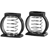 2Pcs Folding Bike Enhanced Hinge Clamp for Brompton Spring C Buckle Accessory Easy Split Design (black)