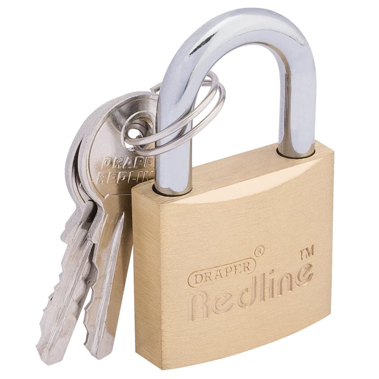 Draper 1 x 68021 30mm Brass Cylinder Padlock 30 mm