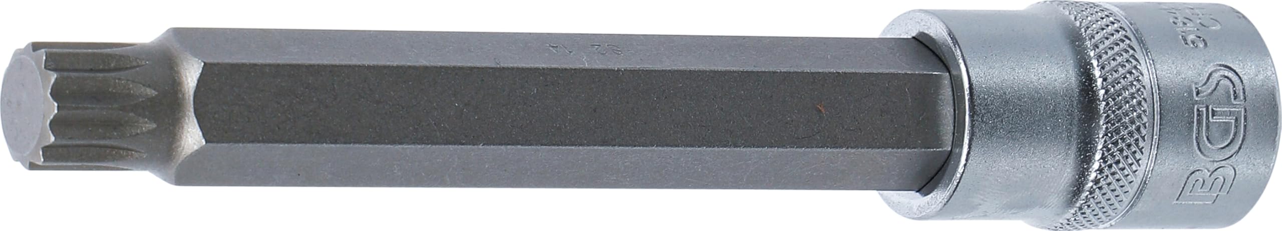 BGS 5184-M14 | Bit Socket | length 140 mm | 12.5 mm (1/2") Drive | Spline (for XZN) | M14