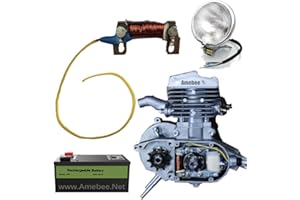 AMEBEE Bicycle Engine Head Light Generator charge coil 6V / 12V Step up Convertor Unit 2 Stroke Bike Engine Additional Power Bike Extra Electric Supply (Charging Coil)