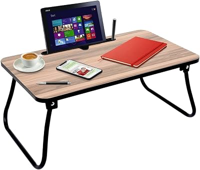 GEEZY Foldable Laptop Table Bed Tray Desk Table Portable 52.5 x 30 cm
