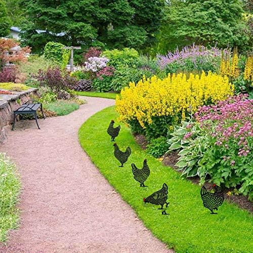 Hen Yard Art Sculptures: Animal-Shaped Decor for Outdoor Gardens