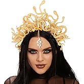 GORTIN Medusa Snake Headband Gold Halloween Costume Headpiece Greek Goddess Headdress Masquerade Cosplay Hair Accessories for Women