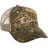 Drake Waterfowl 6-Panel Camo Mesh-Back Cap - Low-Profile 6-Panel Cotton Logo Cap with Adjustable Closure, One Size Fits Most