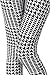 VIV Collection Plus Size Printed Brushed Leggings (Black White Houndstooth)