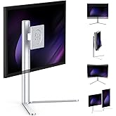Cadcreo Aluminum VESA Monitor Stand for Monitor Weight 7.7-11 lb, 24-27&Prime; | One Hand Adjustable Height, Tilt, Swivel, Computer Screens VESA 75x75/100x100 (Please Confirm the Monitor‑Weight Specs)