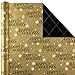 Hallmark Reversible Christmas Wrapping Paper Bundle, Black and Gold (Pack of 4, 150 sq. ft. ttl.) (5JXW1737)
