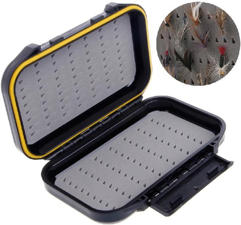 NewShot Waterproof Pocket Dual-Layer Fly Fishing Bait Storage Case Foam Insert Tackle Box - Image 3