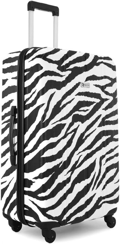 large zebra print suitcase