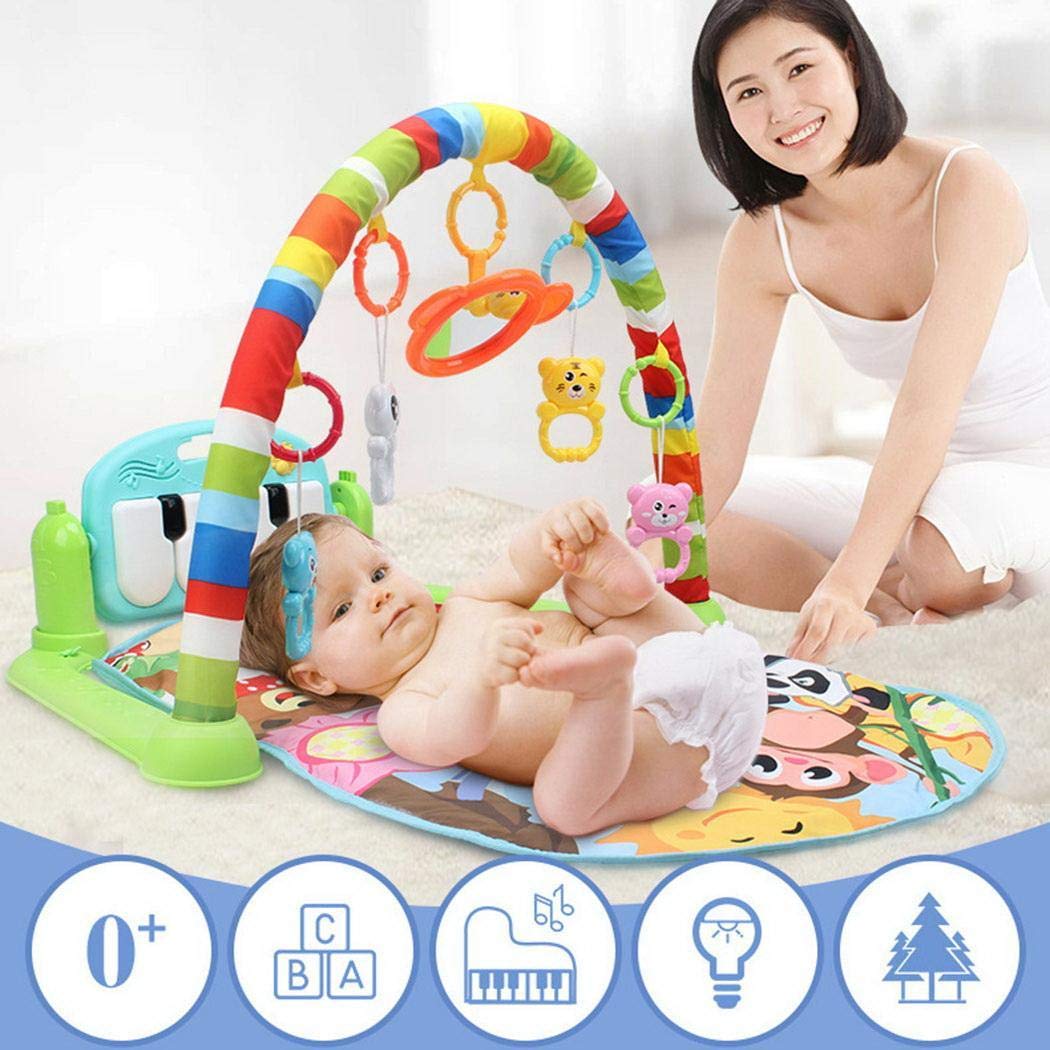 Atmeyol Unisex Baby Musical Fitness Rack Toys Musical Educational Play Mat Games