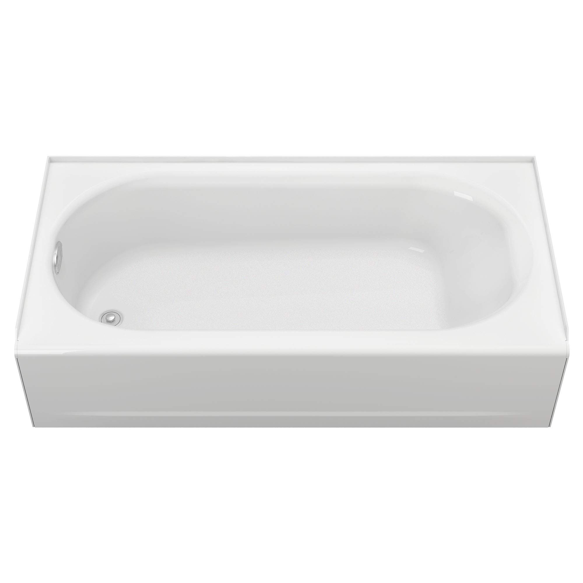 American Standard 2390202ICH.020 Princeton 60 in. x 30 in. Americast Apron-Front Bathtub with Left Hand Drain and Built-In Overflow, White