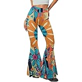Flare Yoga Pants Women Elegant Funny Graphic Bell Bottoms Pants for Womens High Waisted Flare Leggings Stretch Trousers