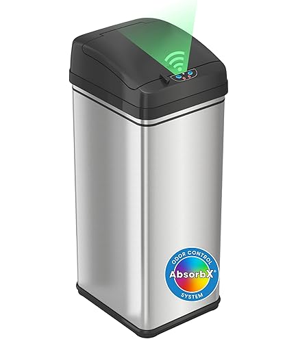 新品　アメリカ製　iTouchless　ステンレス製　49L　電動式開閉ゴミ箱 Amazon｜アイタッチレス(iTouchless) ソフトステップ ゴミ箱