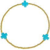 BXDA Colorful Cross Gold Beaded Stack Bracelets Stack for Women, Boho Handmade Beads Stackable Stretch Friendship Prom Holiday Jewelry Gift.