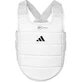 adidas WKF Approved Karate Chest Protector - White w/ Black Logo