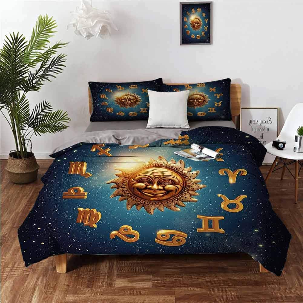 Astrology Bedding Duvet Cover Ancient Signs Surrounds a