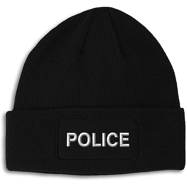 13Fifty Apparel Police Performance Beanie - Poly-Spandex Stretch Fit, Hi-Vis Reflective, Made In USA