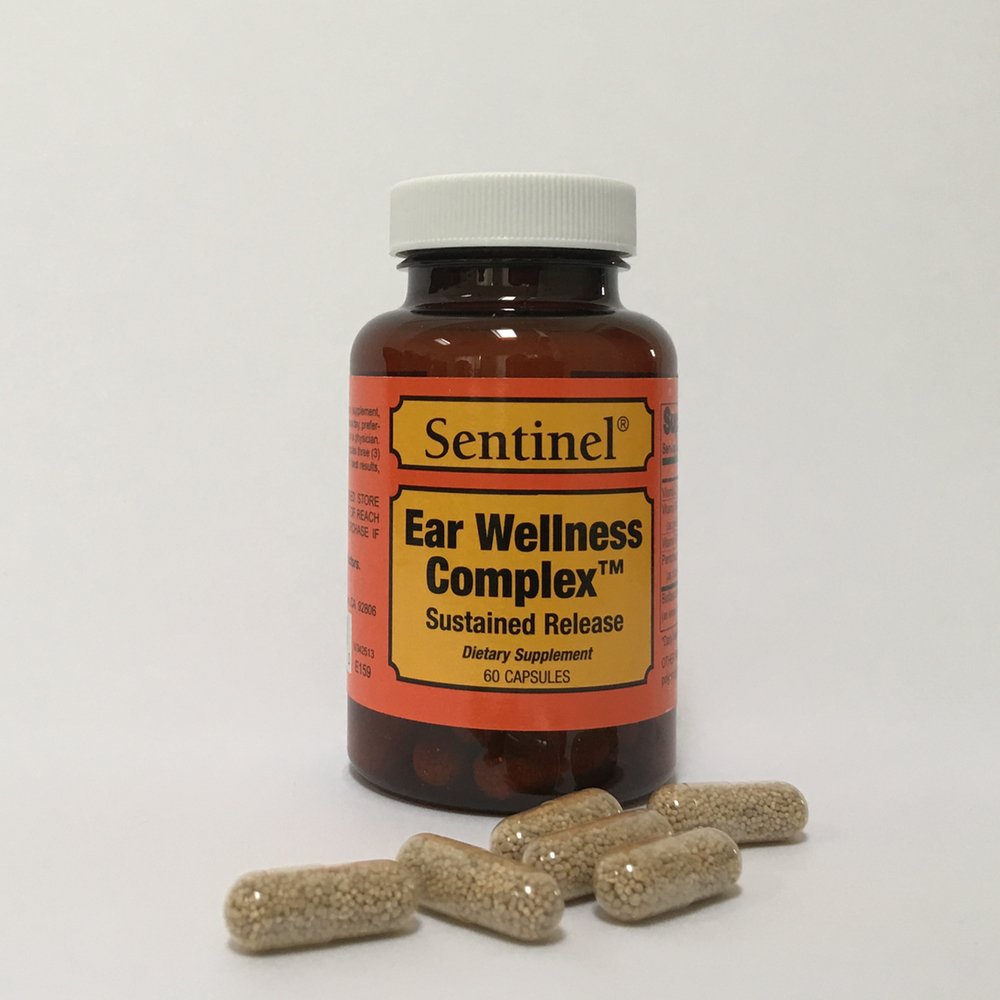 Sentinel Premium Ear Wellness Complex Sustained Release Supports Vertigo Tinnitus Menieres Disease - 