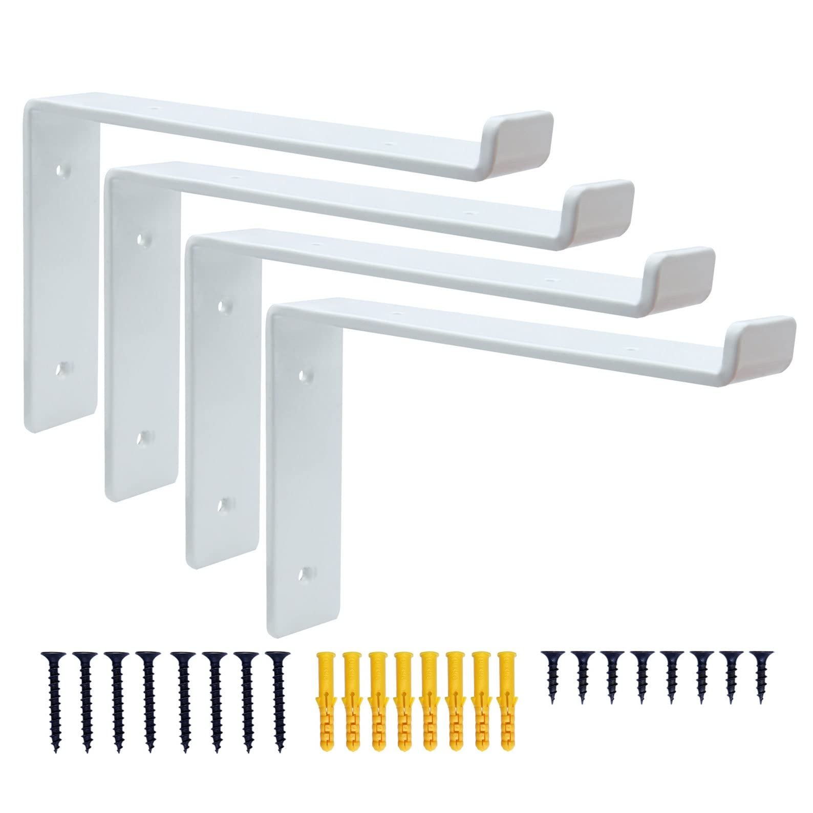 4 x Heavy Duty Scaffold Shelf Brackets 225mm - Industrial Style for 9 Inch Boards - Made from 5mm Steel - Ideal DIY Storage Solution for Living Room, Kitchen, Office, Garage