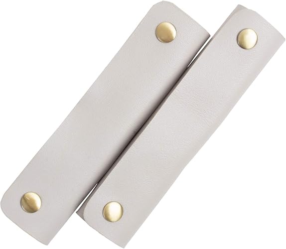 Amazon ラフィカロ バッグ 持ち手カバー 本革 負担を軽減 ハンドルカバー 柔らかい グリップ トートバッグ とって レザー 羊革 フリーサイズ 長さ 13cm ワイドタイプ メンズ レディース 2個セット グレー Raficaro バッグ小物