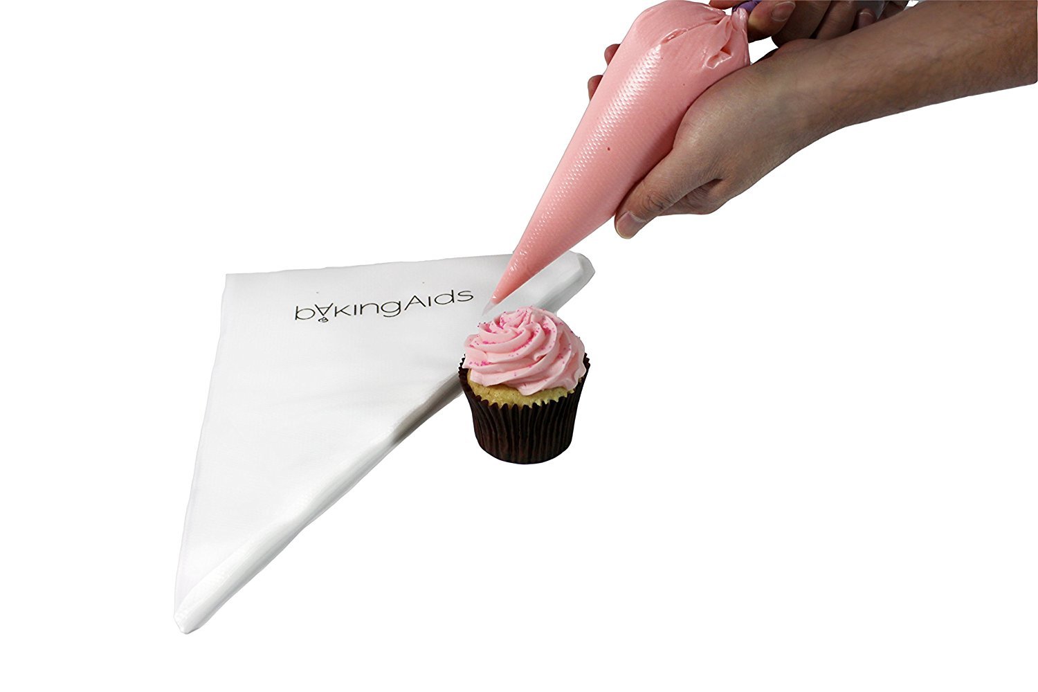 Baking Aids 120 Pack Disposable Pastry Bags - Extra Thick, Textured, and Strong Icing Bags - Perfect for Decorating Cakes, Cookies, Cupcakes, Pastries – 60 pack 14” and 60 pack 10” bags